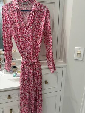 Sapphire Pink Floral Maxi Dress